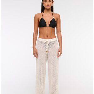 Abercrombie Mid Rise Crochet-Style Coverup Pant, Size S